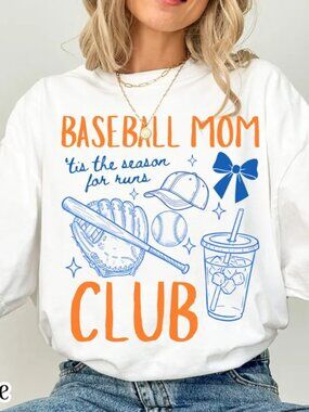 Baseball Mom Club Shirt, Cute Baseball Mama Tee Gift